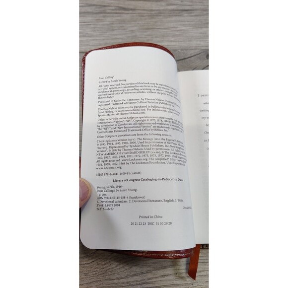 Jesus Calling : Enjoying Peace in His Presence Imitation Leather 2004-Christian - Picture 9 of 10